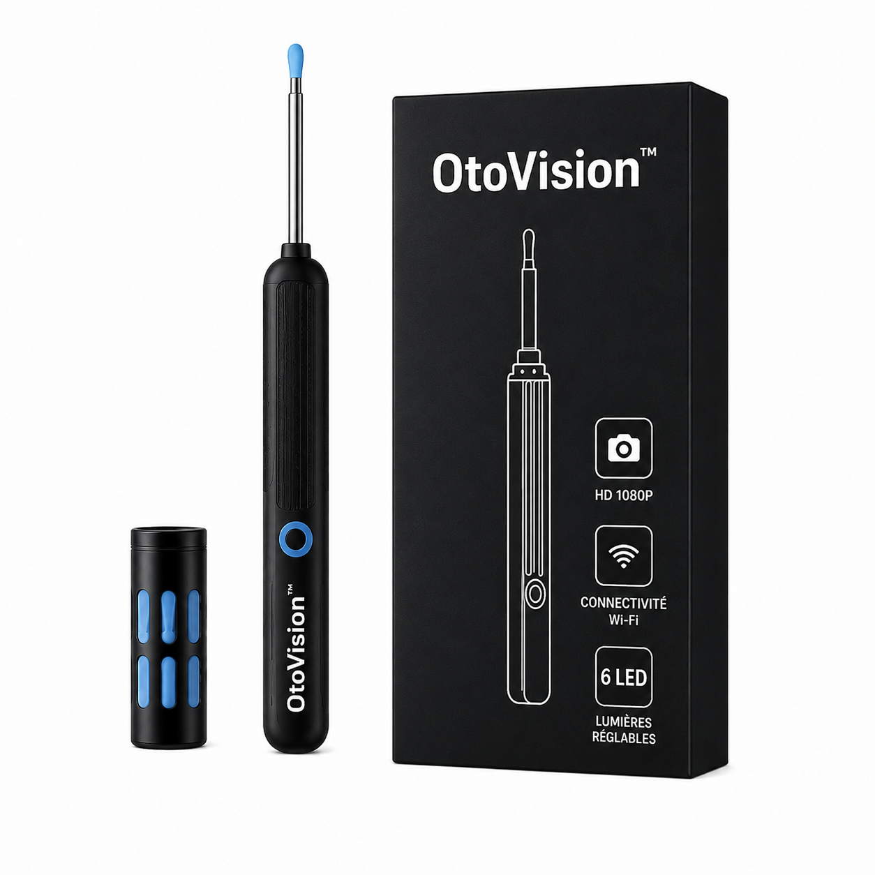 OtoVision™ Nettoyeur d'Oreilles Caméra HD | Extrayez vos bouchons de cérumen en toute sécurité en moins de 2 minutes !