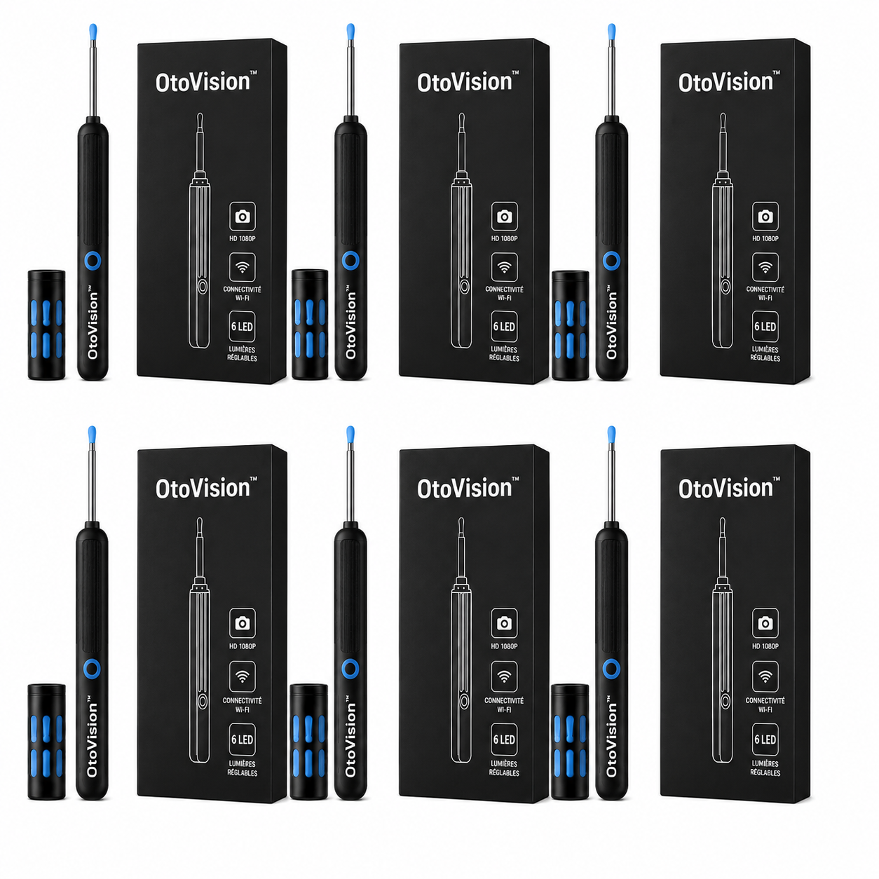 OtoVision™ Nettoyeur d'Oreilles Caméra HD | Extrayez vos bouchons de cérumen en toute sécurité en moins de 2 minutes !