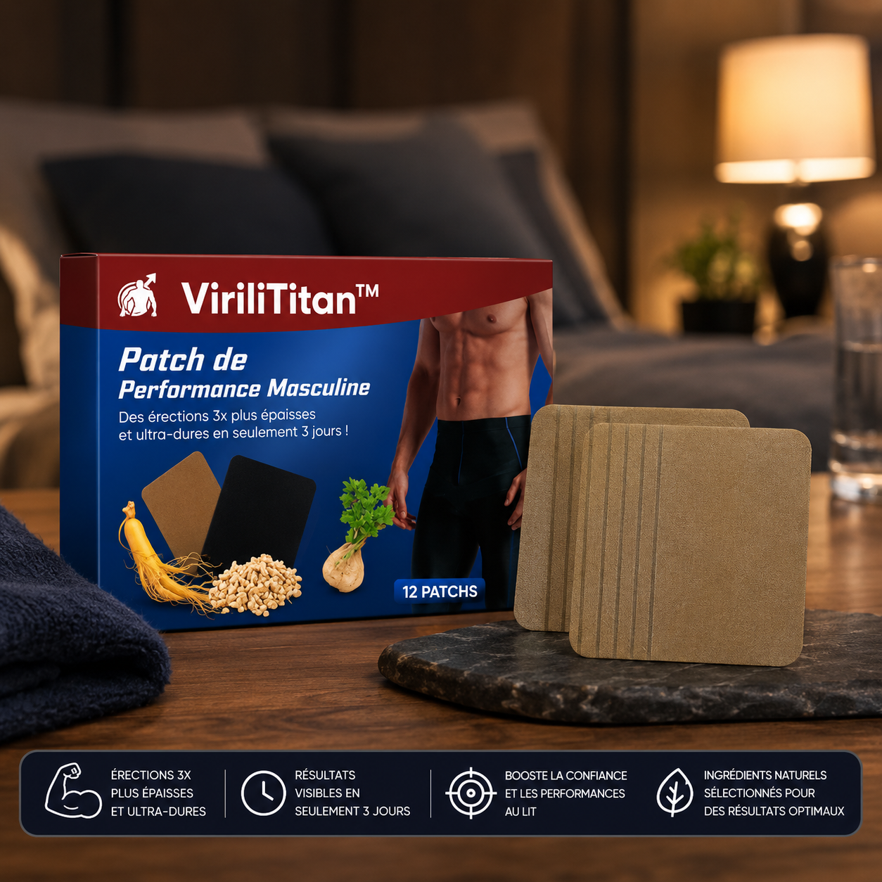 ViriliTitan™ Patch de Performance Masculine | Des érections 3x plus épaisses et ultra-dures en seulement 3 jours !