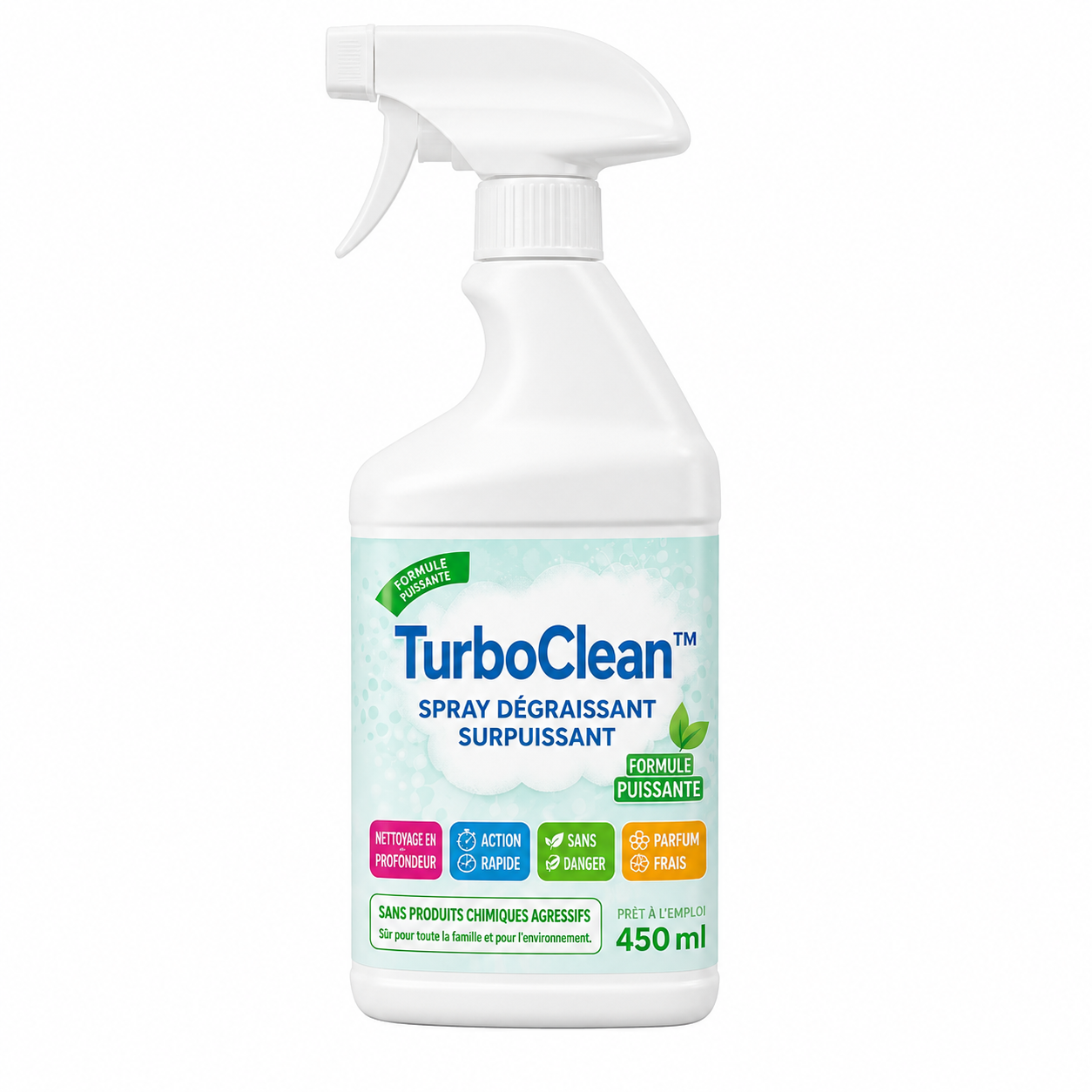 TurboClean™ Spray Dégraissant Surpuissant | Éliminez la graisse incrustée en 10 secondes, sans frotter !