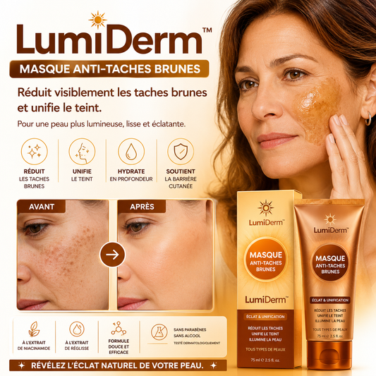 LumiDerm™ Masque Anti-Taches Brunes | Éliminez 97% de vos taches et retrouvez un teint parfait en 7 jours !