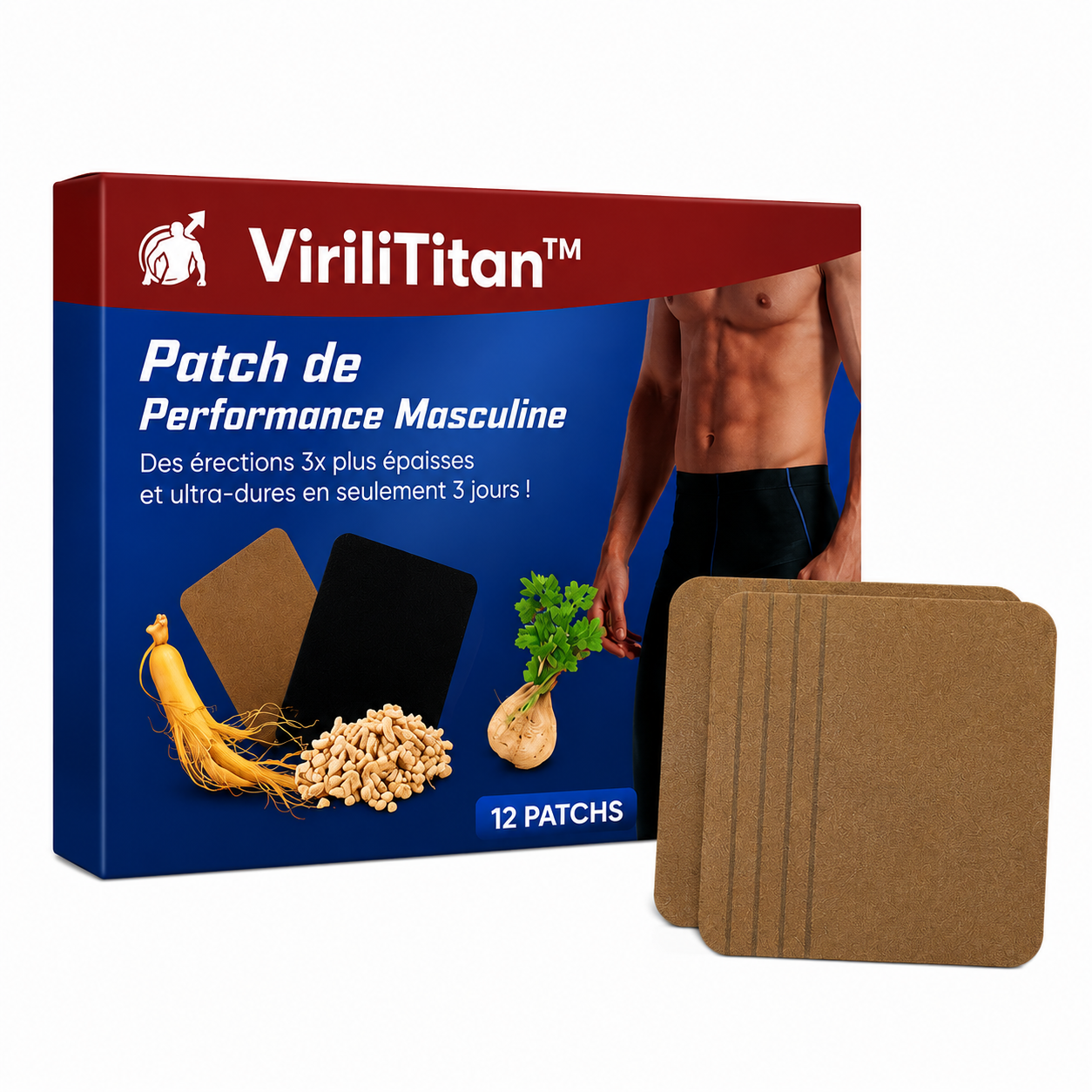 ViriliTitan™ Patch de Performance Masculine | Des érections 3x plus épaisses et ultra-dures en seulement 3 jours !