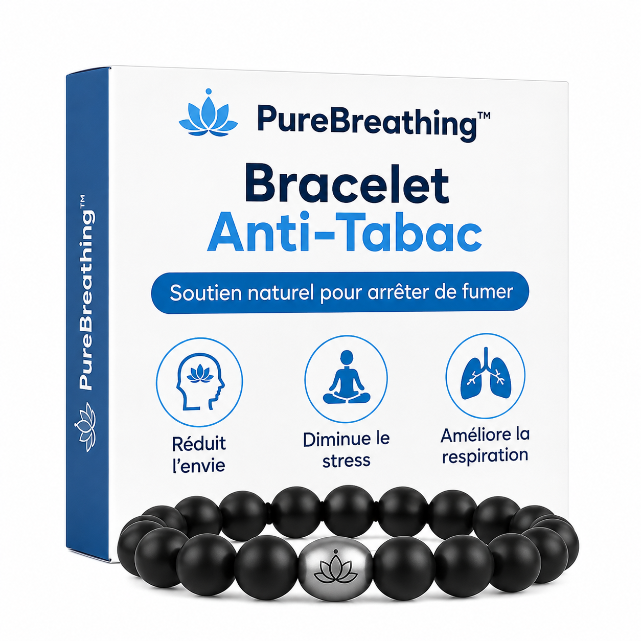 PureBreathing™ Bracelet Anti-Tabac | Éliminez vos envies de cigarette à 91 % en seulement 5 jours !