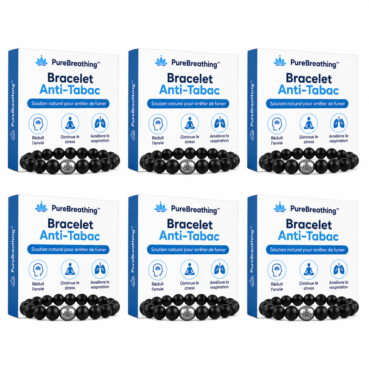PureBreathing™ Bracelet Anti-Tabac | Éliminez vos envies de cigarette à 91 % en seulement 5 jours !
