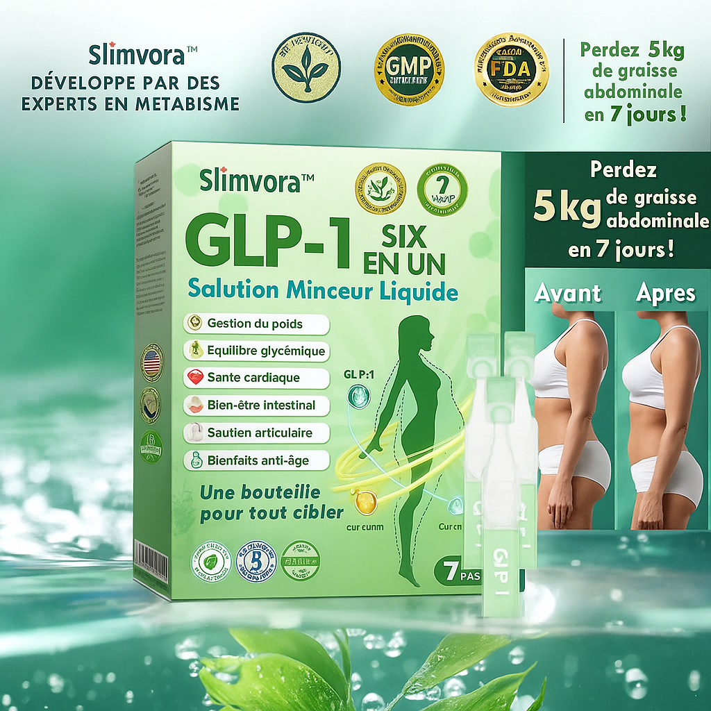 Slimvora™ Ampoule Minceur au GLP‑1 | Perdez 5 kg de graisse abdominale en 7 jours!