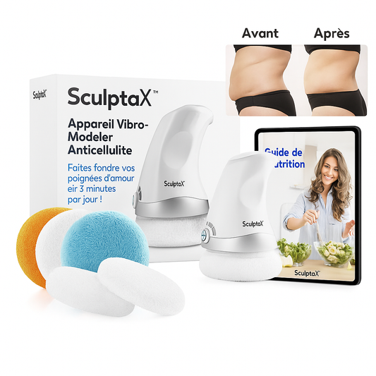 SculptaX™ Appareil Vibro-Modeler Anticellulite | Faites fondre vos poignées d’amour en 3 minutes par jour!