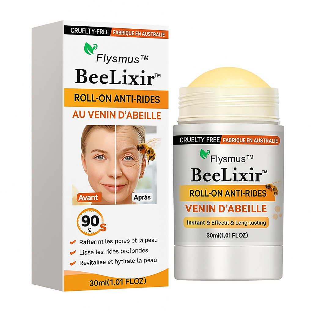 BeeLixir™ Roll-On Anti-Rides au Venin d’Abeille | Lisse les rides profondes en 90 secondes chrono!