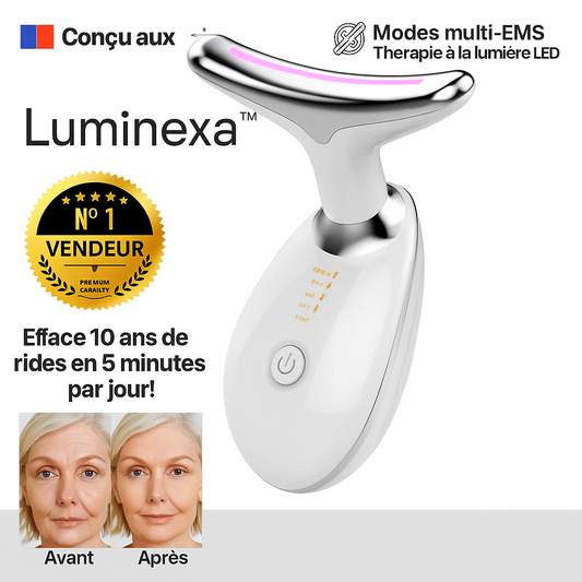 Luminexa™ Appareil Visage & Cou à Lumière Rouge | Efface 10 ans de rides en 5 minutes par jour!