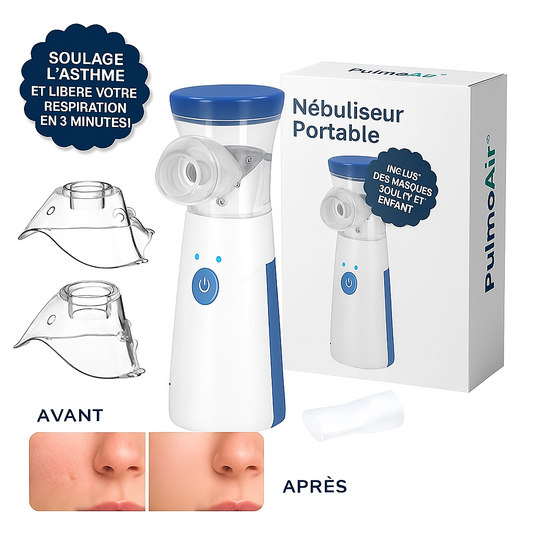 PulmoAir™ Nébuliseur Portable | Soulage l’asthme et libère votre respiration en 3 minutes!