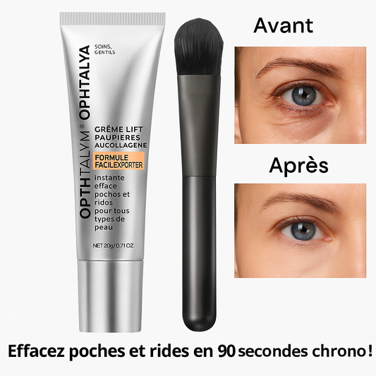Ophtalya™ Crème Lift Paupières au Collagène | Effacez poches et rides en 90 secondes chrono!