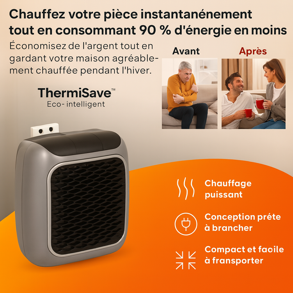 ThermiSave™ Radiateur Éco-Intelligent | Réduisez votre facture de chauffage de 73% dès la 1ʳᵉ semaine!