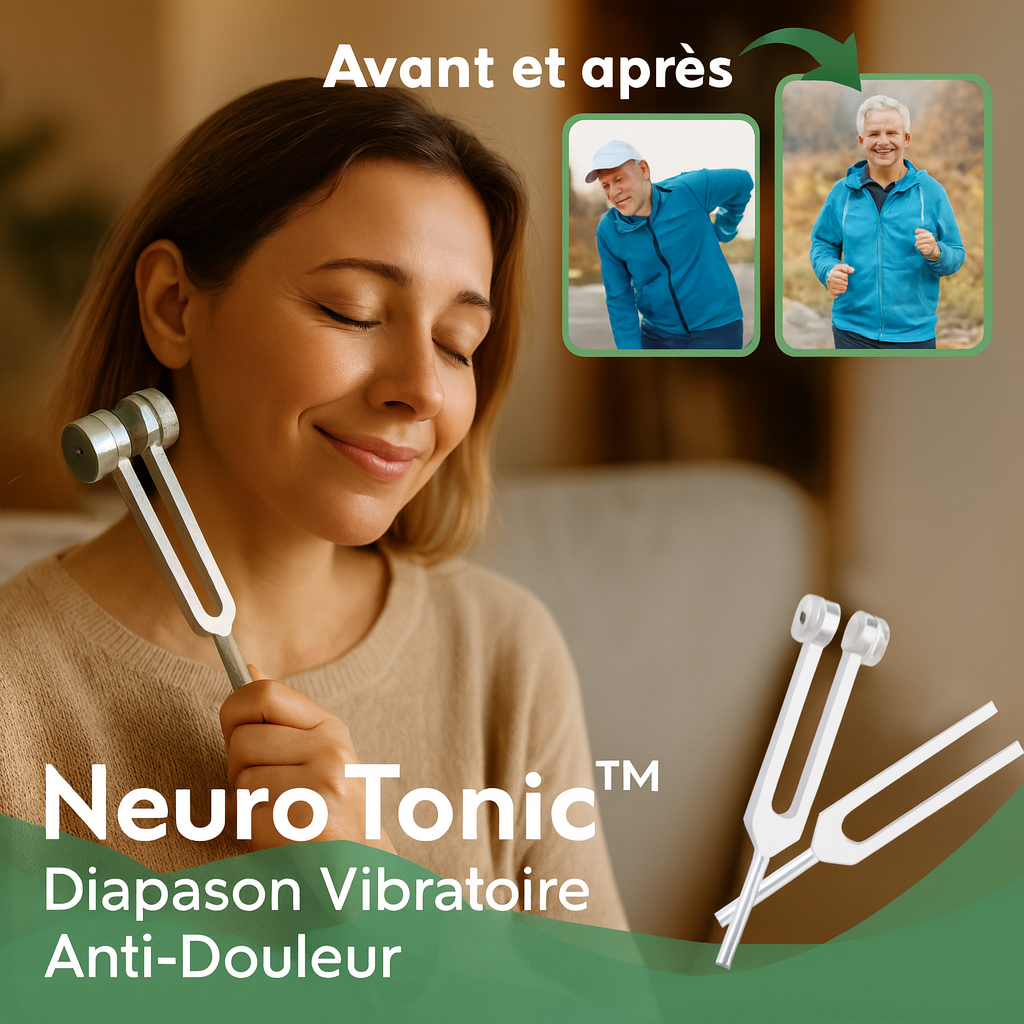 NeuroTonic™ Diapason Vibratoire Anti-Douleur | Soulage l’arthrose et les douleurs chroniques dès la 1ère utilisation!