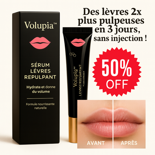 Volupia™ Sérum Lèvres Repulpant | Des lèvres 2x plus pulpeuses en 3 jours, sans injection!