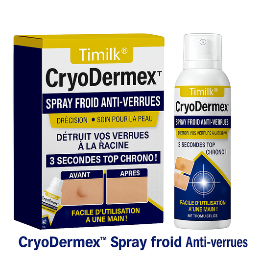 CryoDermex™ Spray Froid Anti-Verrues | Détruit vos verrues en 3 secondes top chrono!