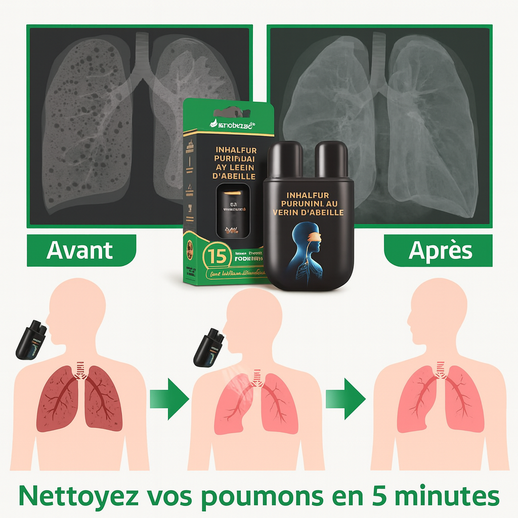 AeroDetox™ Inhaleur Purifiant au Venin d’Abeille | Nettoyez vos poumons en 5 minutes!