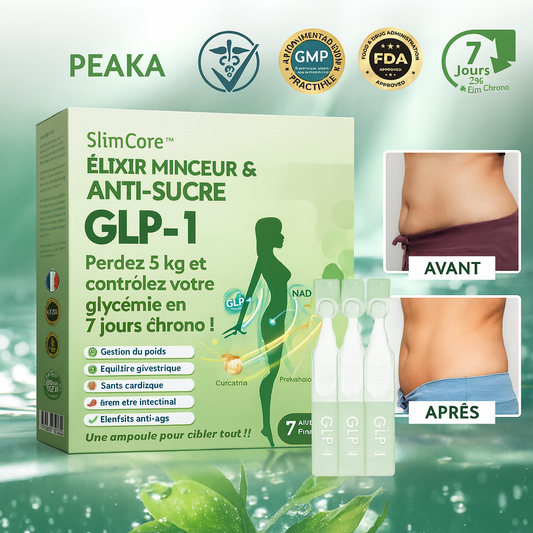 SlimCore™ Élixir Minceur & Anti-Sucre GLP-1 | Perdez 5 kg et contrôlez votre glycémie en 7 jours chrono!