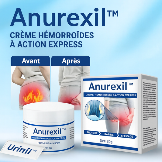 Anurexil™ Crème Hémorroïdes à Action Express | Soulage brûlures et gonflements en 60 secondes!