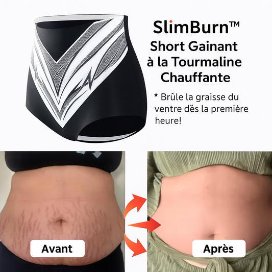 SlimBurn™ Short Gainant à la Tourmaline Chauffante | Brûle la graisse du ventre dès la première heure!