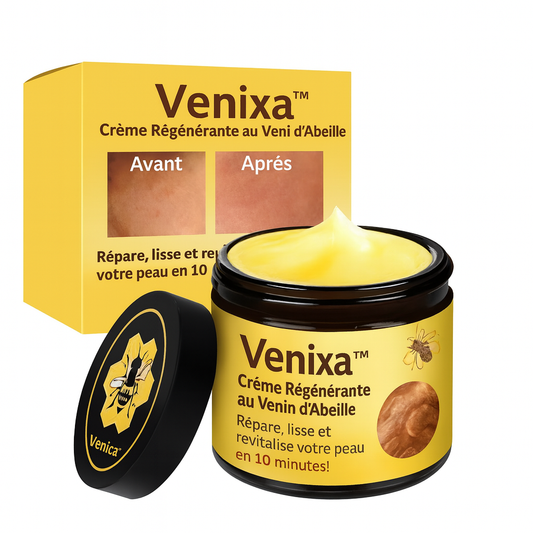 Venixa™ Crème Régénérante au Venin d’Abeille | Répare, lisse et revitalise votre peau en 10 minutes!