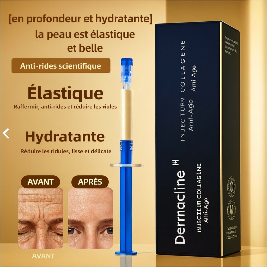 Dermacline™ Injecteur Collagène Anti-Âge | Efface les rides profondes comme une injection de botox!