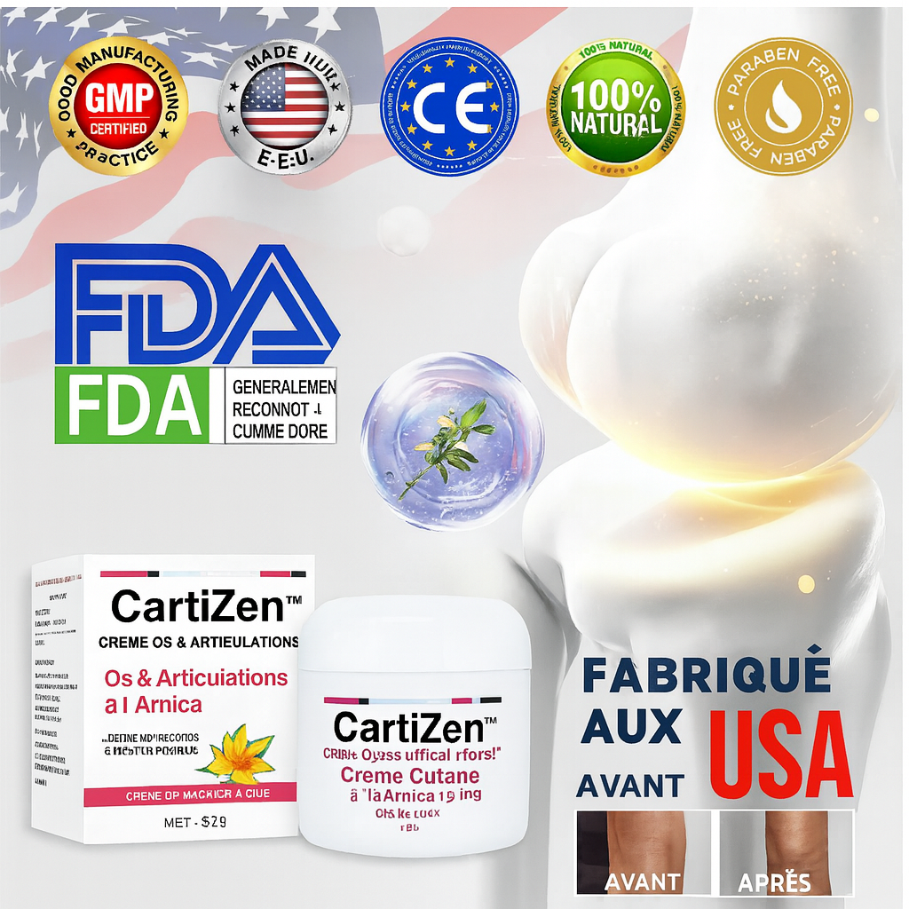 CartiZen™ Crème Os & Articulations à l’Arnica | Refaites pousser votre cartilage en 14 jours!