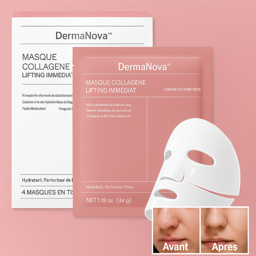 DermaNova™ Masque Collagène Lifting Immédiat | Rajeunissez de 10 ans en 7 minutes!