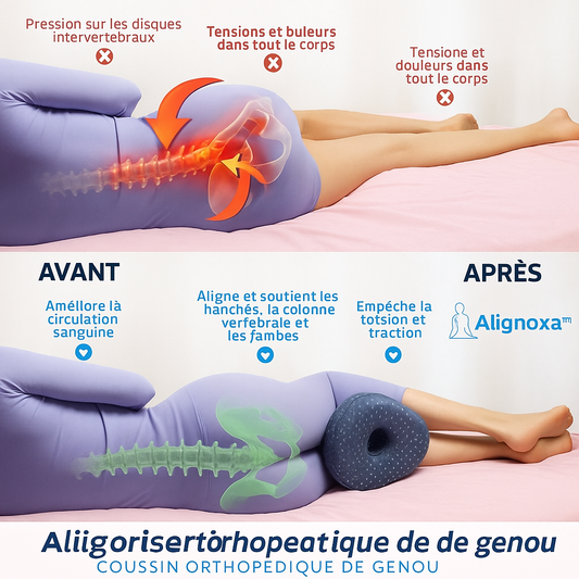 Alignoxa™ Coussin Orthopédique de Genou | Soulage la sciatique et redresse votre colonne en 1 nuit!