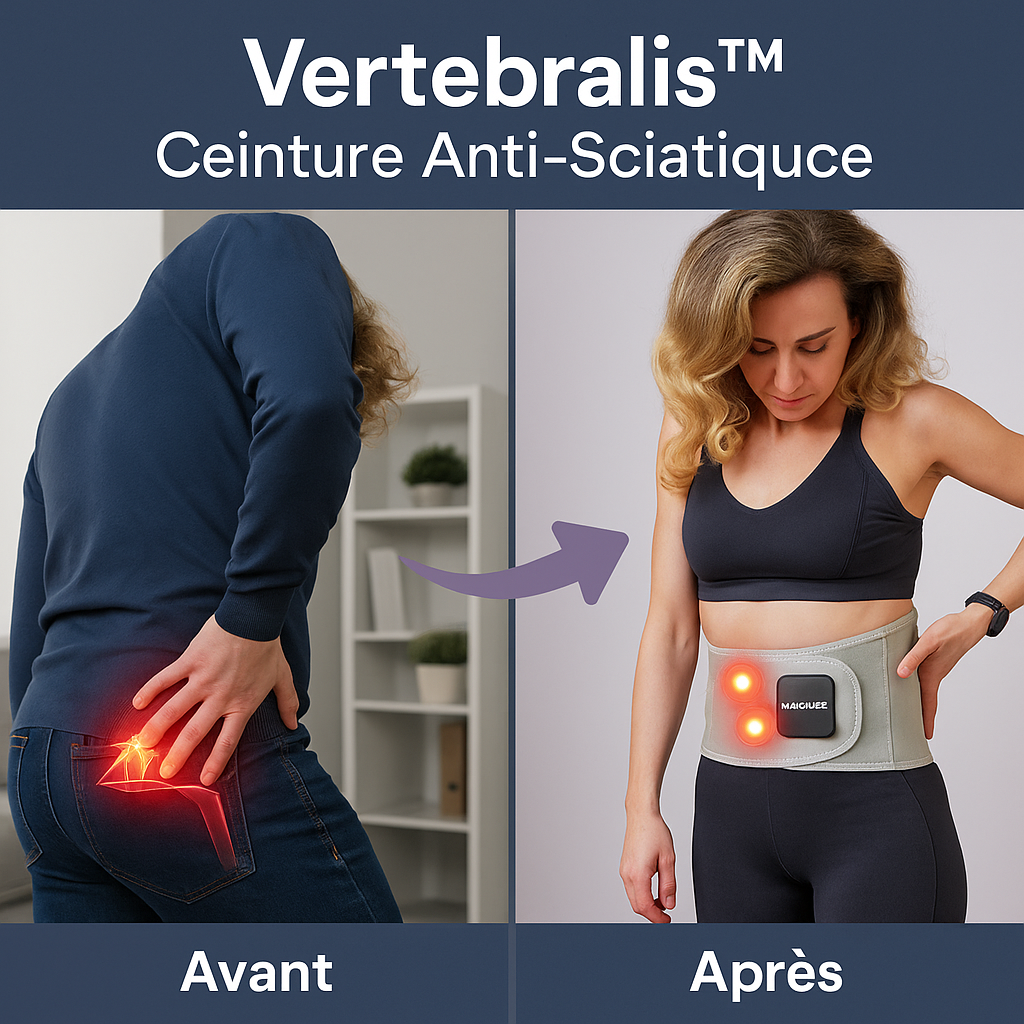 Vertebralis™ Ceinture Anti-Sciatique | Supprime la douleur en 3 minutes et réaligne votre colonne sans effort!