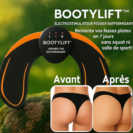 BootyLift™ Électrostimulateur Fessier Raffermissant | Remonte vos fesses plates en 7 jours sans squat ni salle de sport!