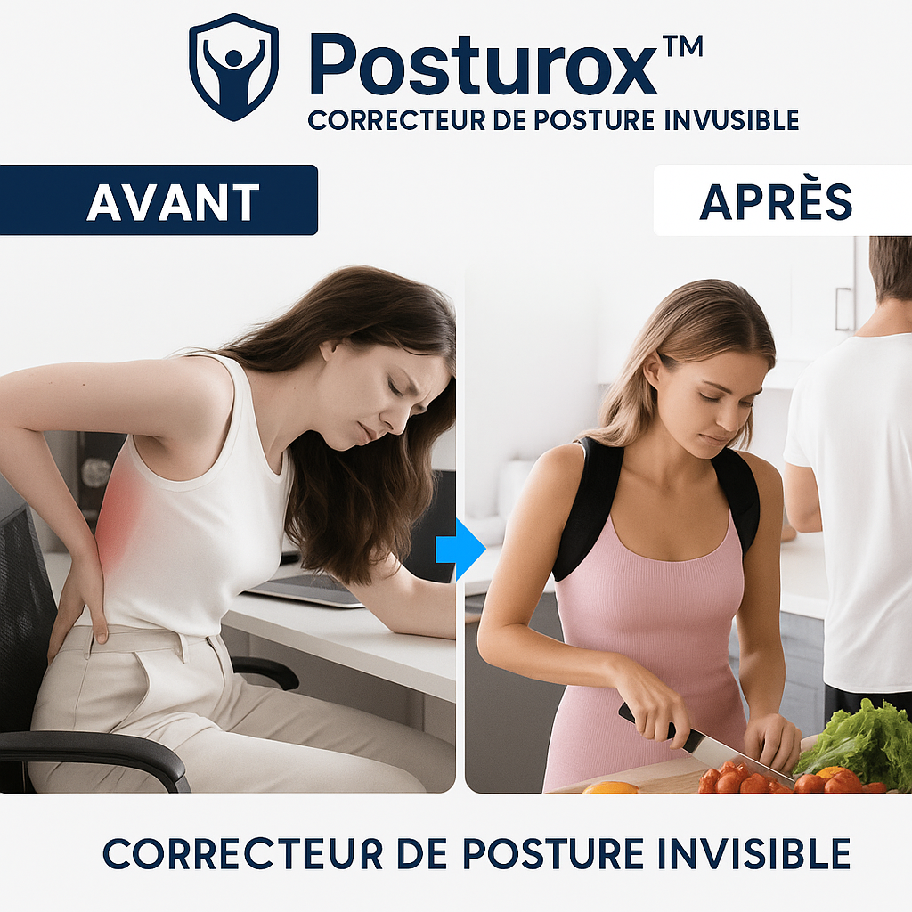 Posturox™ Correcteur de Posture Invisible | Redressez votre dos voûté en 7 jours sans effort!