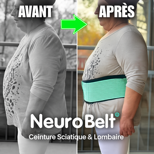 NeuroBelt™ Ceinture Sciatique & Lombaire | Soulage vos douleurs en 3 minutes, debout ou en marchant!