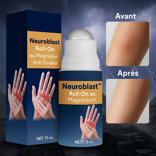 Neuroblast™ Roll-On au Magnésium Anti-Douleur | Éliminez vos douleurs nerveuses en 3 minutes chrono!