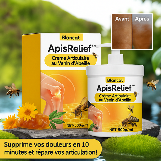 ApisRelief™ Crème Articulaire au Venin d’Abeille | Supprime vos douleurs en 10 minutes et répare vos articulations!