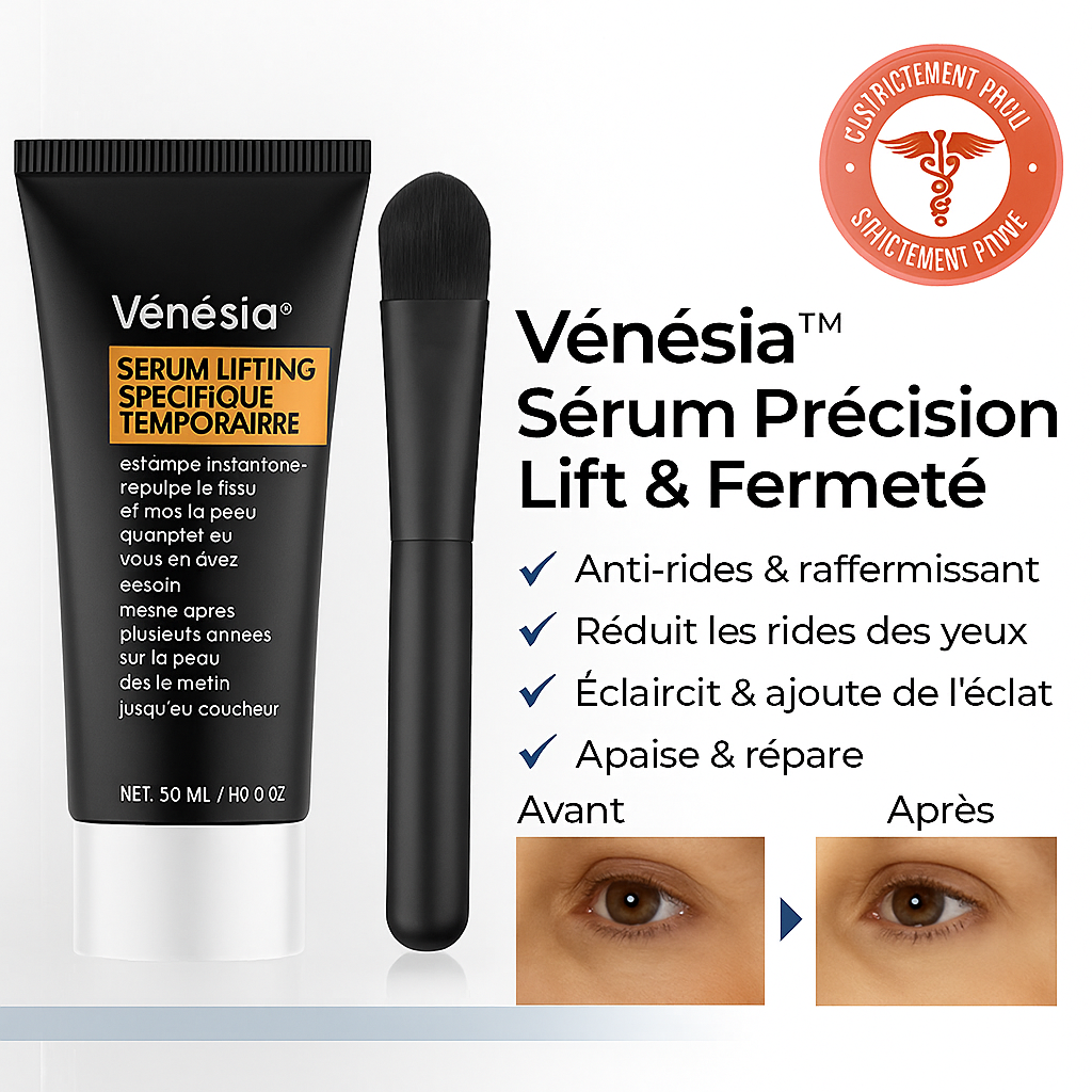 Vénésia™ Sérum Précision Lift & Fermeté | Lisse les rides et retend la peau en 7 minutes!