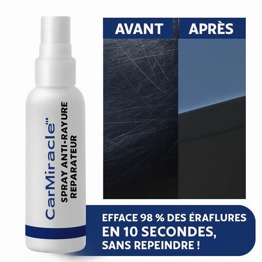 CarMiracle™ Spray Anti-Rayures Réparateur | Efface 98 % des Éraflures en 10 Secondes, Sans Repeindre!