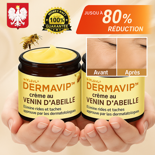 Dermavip™ Crème au Venin d’Abeille | Élimine rides et taches en 3 minutes – approuvé par les dermatologues!