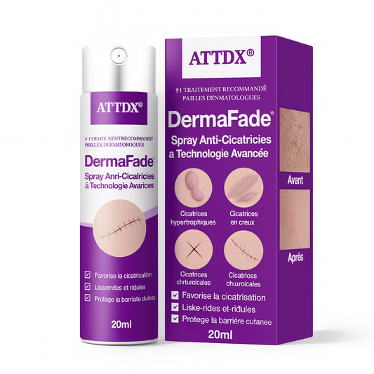 DermaFade™ Spray Anti-Cicatrices à Technologie Avancée | Estompe les marques en 7 jours, même anciennes!