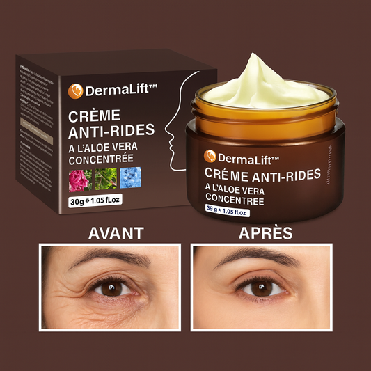 DermaLift™ Crème Anti-Rides à l’Aloe Vera Concentrée | Efface 98 % des rides en 7 jours et rajeunit visiblement la peau!