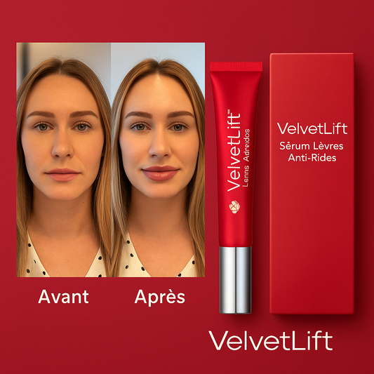 VelvetLift™ Sérum Lèvres Anti-Rides | Efface 89% des plis autour de la bouche en 7 jours chrono!