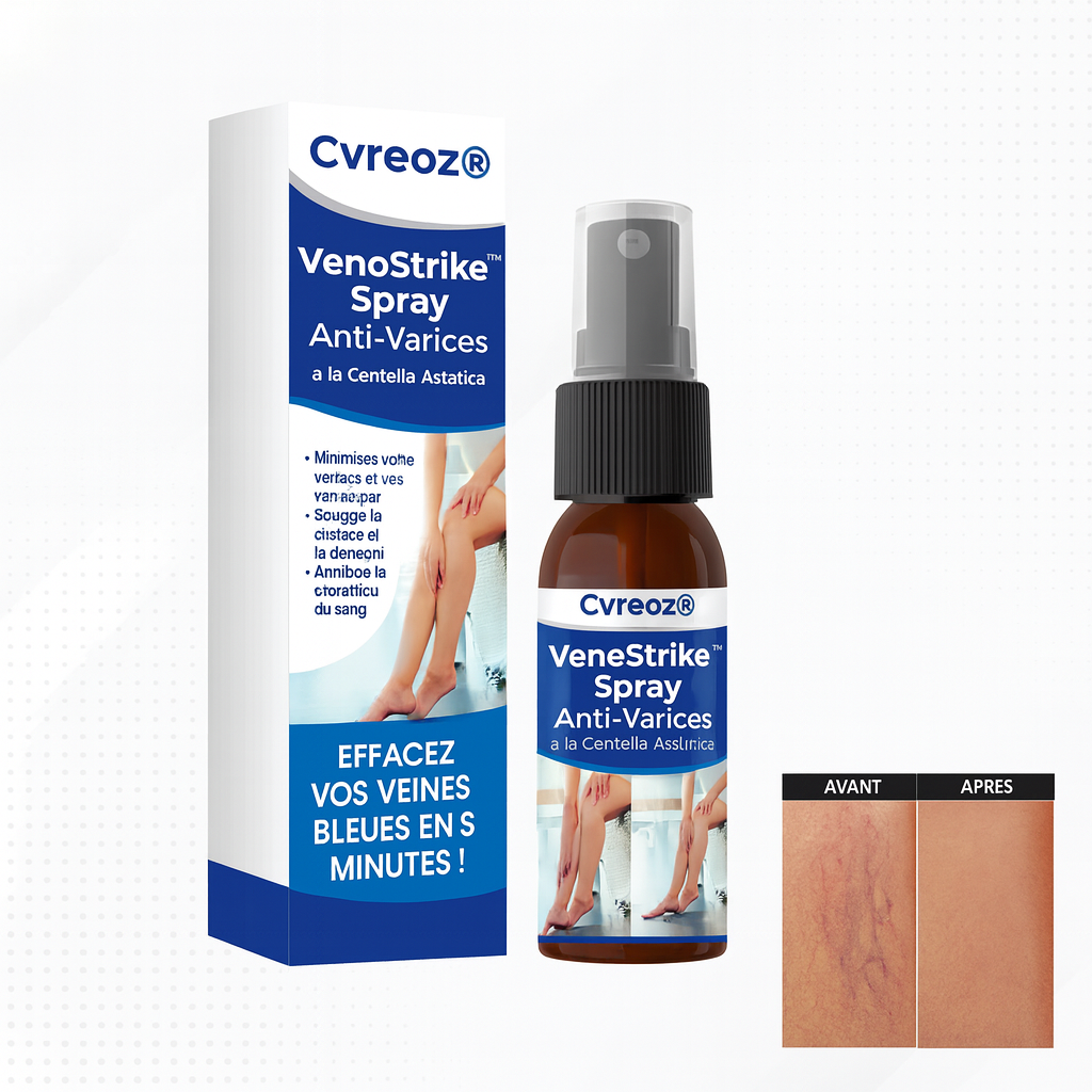 VenoStrike™ Spray Anti-Varices à la Centella Asiatica | Effacez vos veines bleues en 3 minutes!