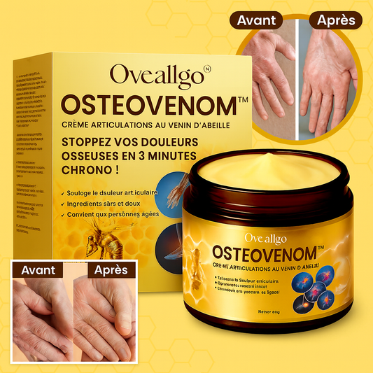 OsteoVenom™ Crème Articulations au Venin d’Abeille | Stoppez vos douleurs osseuses en 3 minutes chrono!