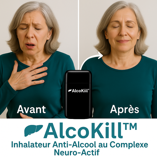 AlcoKill™ Inhaleur Anti-Alcool au Complexe Neuro-Actif | Coupez toute envie de boire en 3 minutes!