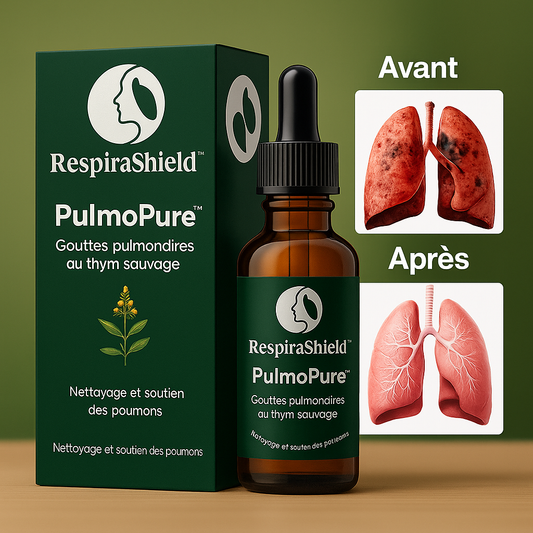PulmoPure™ Gouttes Pulmonaires au Thym Sauvage | Décrassez vos poumons en 3 minutes top chrono!