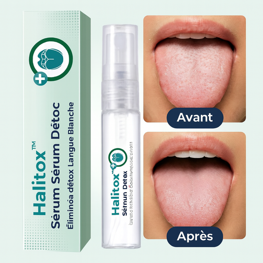 Halitox™ Sérum Détox Langue Blanche | Éliminez 99 % de la couche blanche et de la mauvaise halaine en seulement 3 jours!