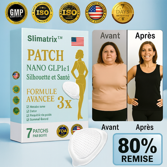 Slimatrix™ Patch Nano GLP-1 | Perdez 9 kilos et supprimez vos fringales en 24h chrono!