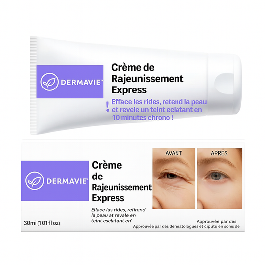 Dermavie™ Crème de Rajeunissement Express | Efface les rides, retend la peau et révèle un teint éclatant en 10 minutes chrono!