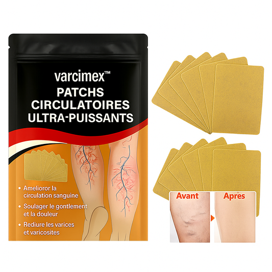 Varcimex™ Patchs Circulatoires Ultra-Puissants | Faites disparaître vos varices en 48h sans chirurgie!