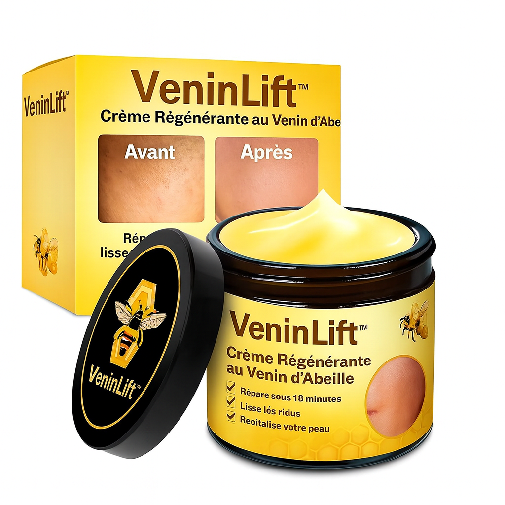 VeninLift™ Crème Régénérante au Venin d’Abeille | Répare, lisse et revitalise votre peau en 10 minutes!