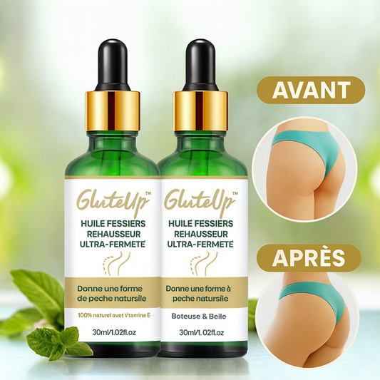 GluteUp™ Huile Fessiers Rehausseur Ultra-Fermeté | Obtenez un fessier galbé et bombé en 7 jours chrono !