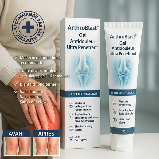 ArthroBlast™ Gel Anti-douleur Ultra-Pénétrant | Éradique les douleurs articulaires en 24h chrono!